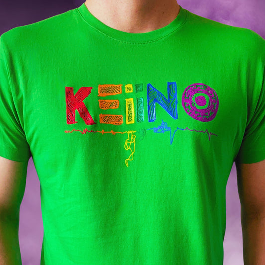 T-shirt with multicolour logo (green)