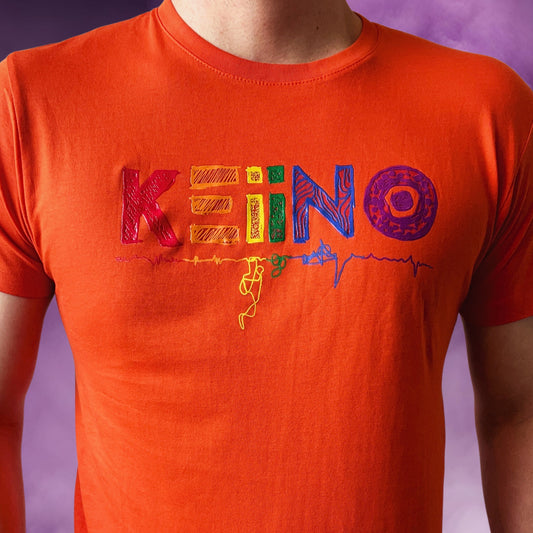T-shirt with multicolour logo (orange)